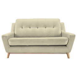 G Plan Vintage The Fifty Three Small 2 Seater Leather Sofa Capri Chalk